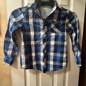 Medium Arizona Jeans Kids Blue Plaid Shirt